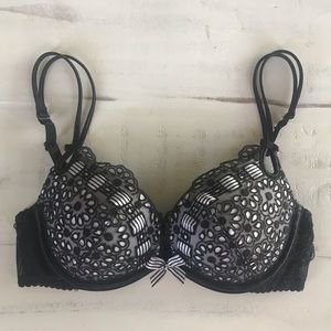 Black Lace Sexy Little Things Push Up Bra